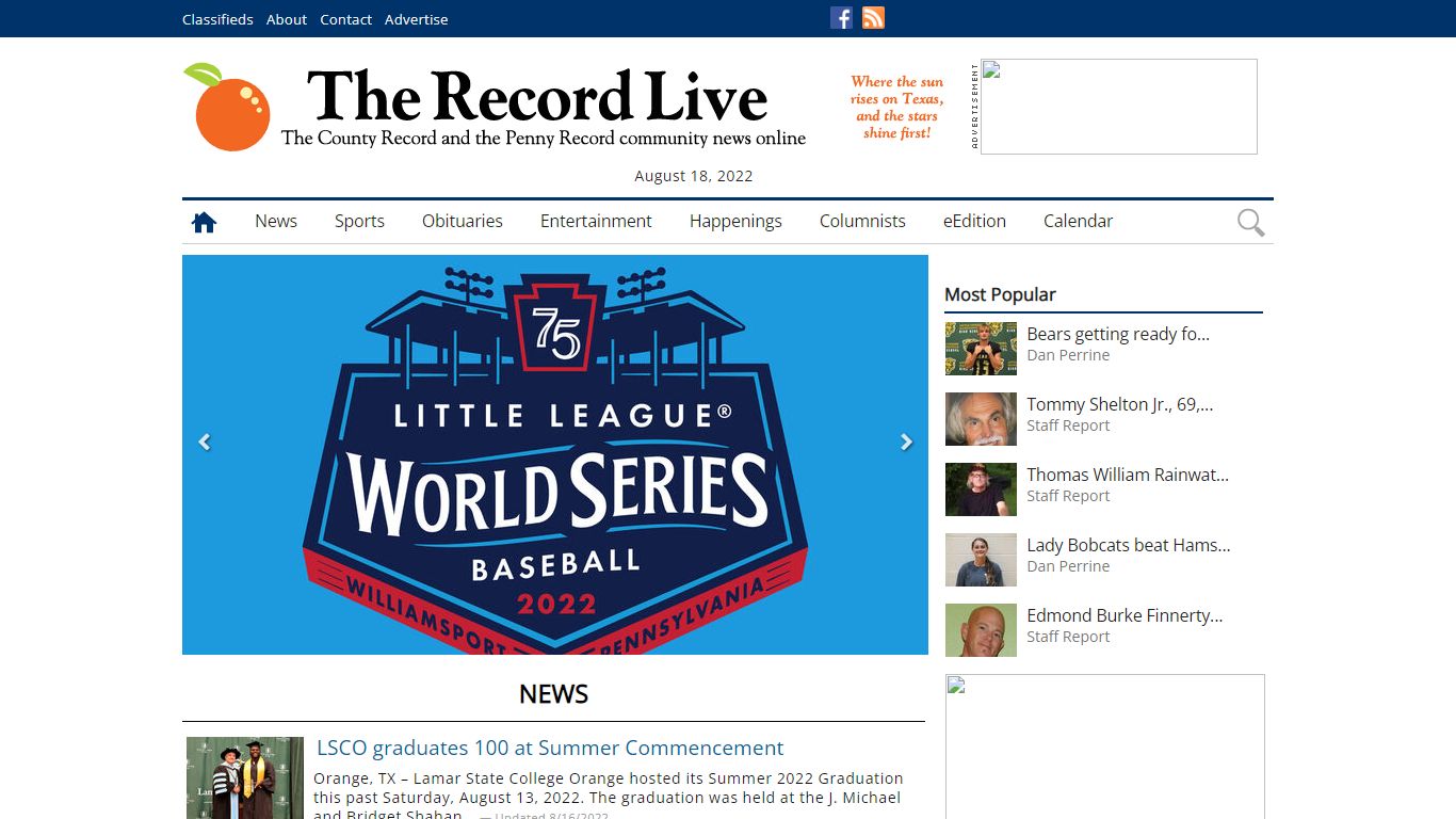 The Record Newspapers Homepage